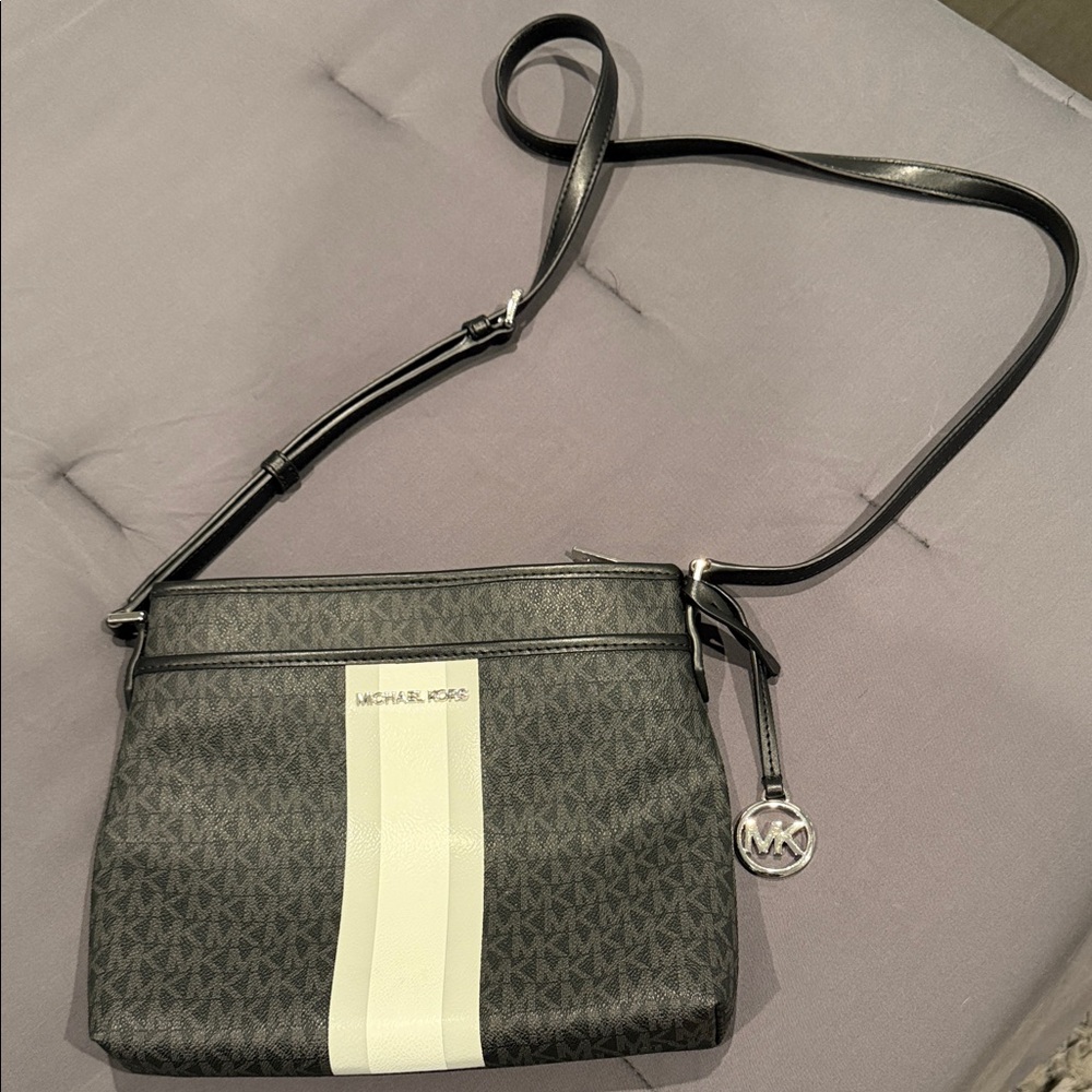 Michael Kors Monogram Black and White Shoulder Bag